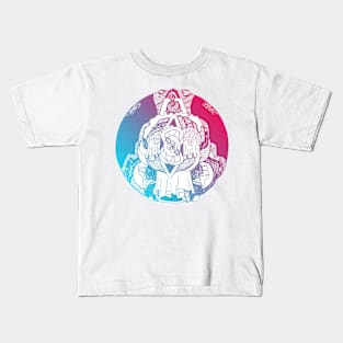 Dual Color Circle of Ornament Kids T-Shirt